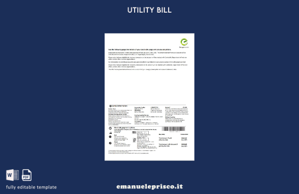modello di pagine di parole della bolletta elettrica di Australia Energy Austr 1